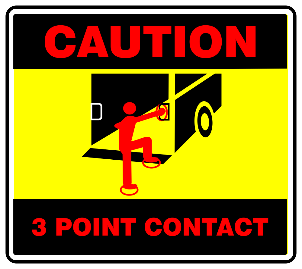 3 points of contact - Truck  Three points of contact