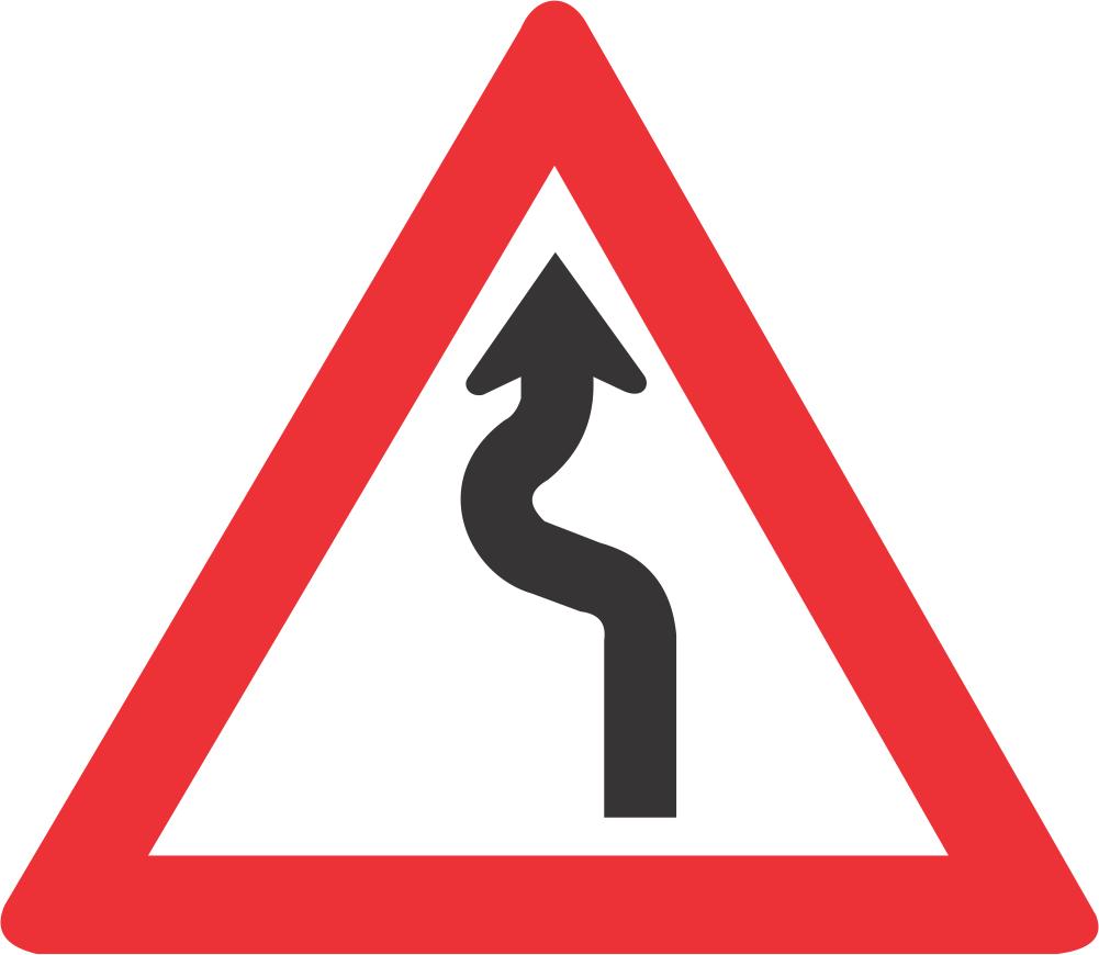curve road sign