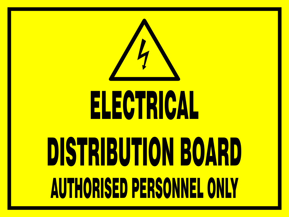 Electrical Distribution board safety sign (EDB01) | Safety Sign Online