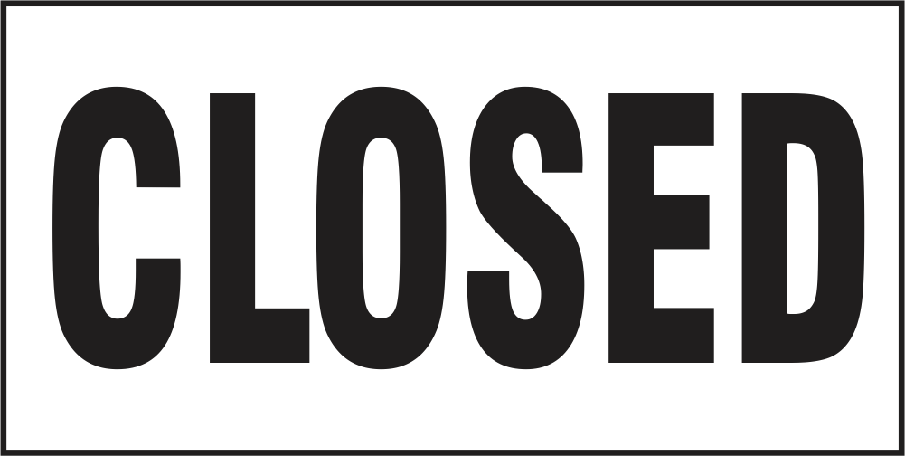 Closed safety sign M56 Safety Sign Online