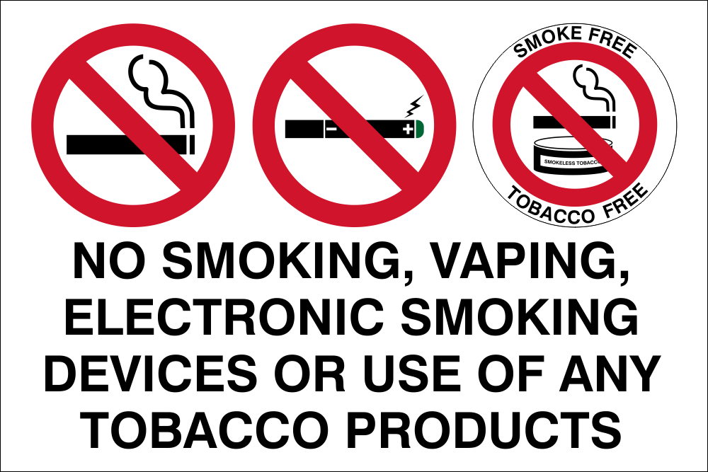 No smoking vaping electronic smoking devices safety sign NS13