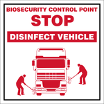 Biosecurity control point, stop safety sign (BCP02)