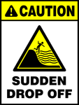 Caution : sudden drop off safety sign (BR03)