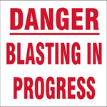 Danger : Blasting in progress safety sign (C2)