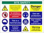 Site safety sign, incl. warning and danger sign (C45)