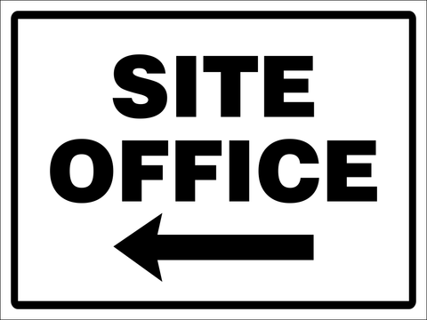 Site office - Arrow left safety sign (C79)