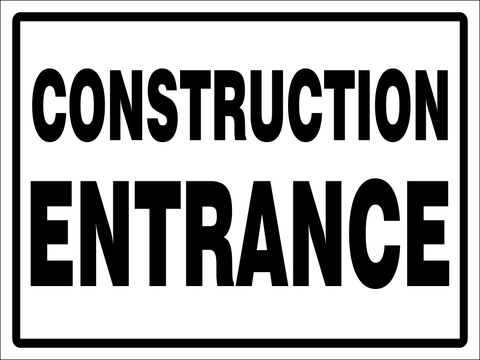 Construction Entrance safety sign (C83)