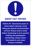 Deep fat fryer safety sign (CAT18)