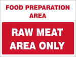 Food preparation area safety sign (CAT44)