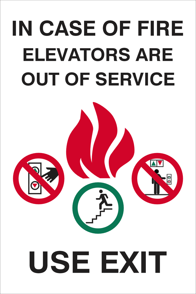 In case of fire safety sign (CAU113) | Safety Sign Online