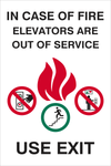 In case of fire safety sign (CAU113)