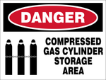 Danger : Compressed Gas Cylinder Storage safety sign (DAN107)