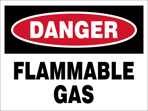 Danger : Flammable Gas safety sign (DAN108)