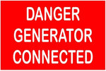 Danger Generator connected safety sign (EGE006)