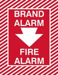 Brand Alarm - Fire Alarm with Arrow down safety sign (FA30)