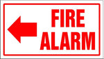 Fire Alarm with Arrow Left safety sign (FA32)