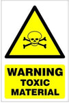 Warning Toxic Material safety sign (HW77)