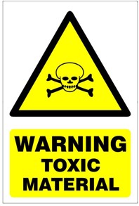 Warning Toxic Material safety sign (HW77)