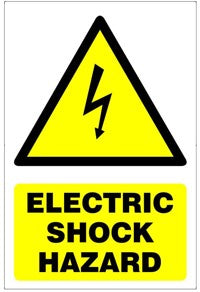 Electric Shock Hazard safety sign (HW78)