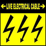 Live Electrical Cable safety sign (HW80)