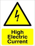 High Electric Current safety sign  (WARN6)