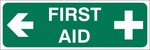 First Aid - Arrow Left safety sign (IN36L)