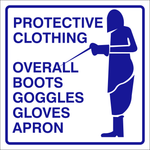 Protective Clothing safety sign (M083)