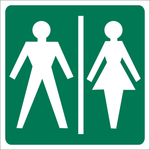 Unisex toilet safety sign (M109)