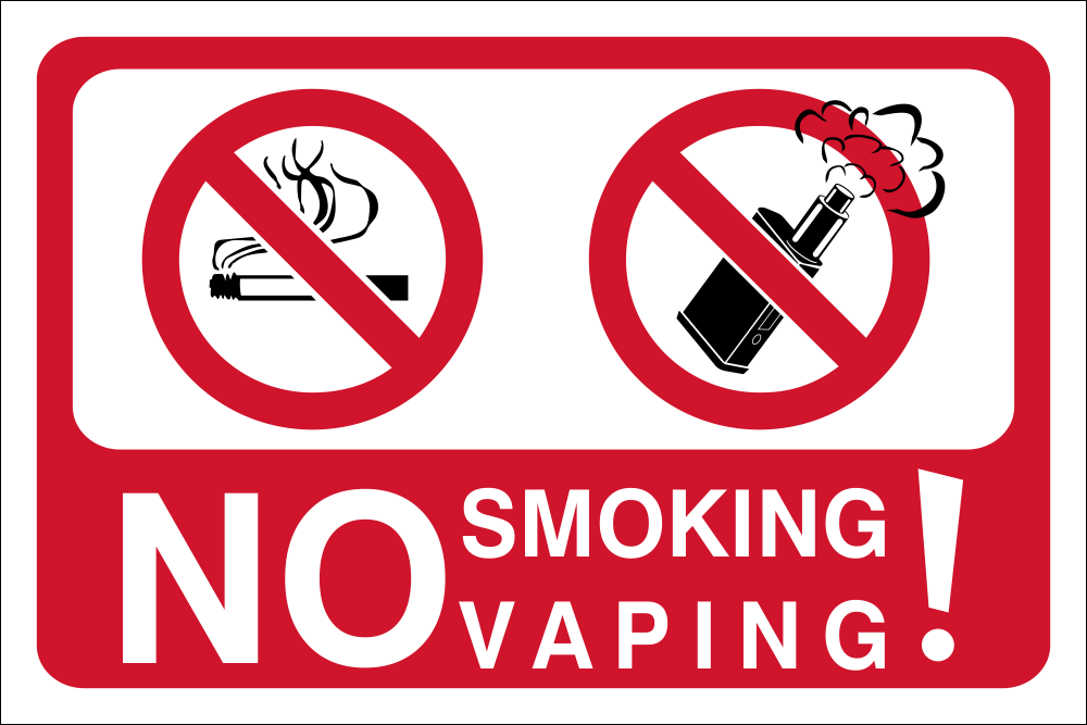 No Smoking or vaping safety sign (NSV01) | Safety Sign Online