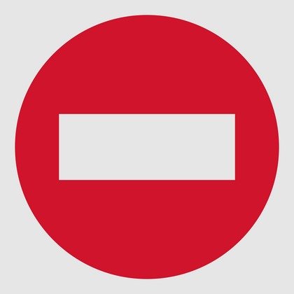 No Entry reflective safety sign (PV06REF)