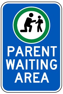 Notice Parent Waiting area safety sign (NOT091) | Safety Sign Online