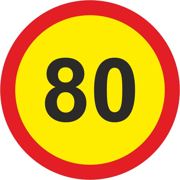 Temporary Speed Limit road sign (TR201) 80 | Safety Sign Online