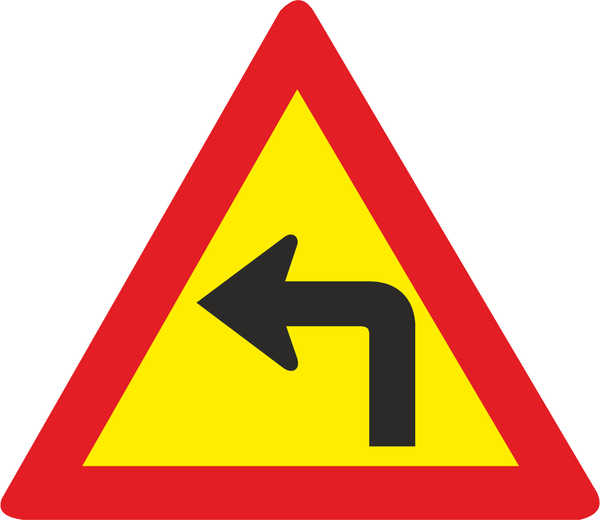 Sharp Curve (Left) Temporary road sign (TW205) | Safety Sign Online