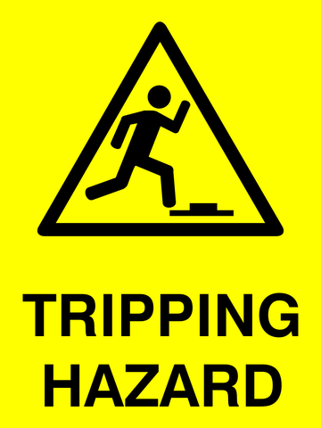 Tripping Hazard safety sign (CAU138)