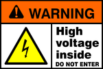 Warning high voltage safety sign  (WARN1)