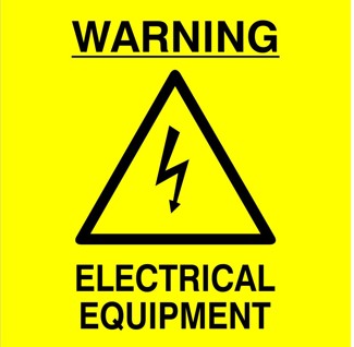 Warning : Electrical Equipment safety sign (WARN15)