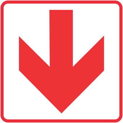 Red Arrow - Location of Fire Fighting equipment SABS safety sign (FB1)