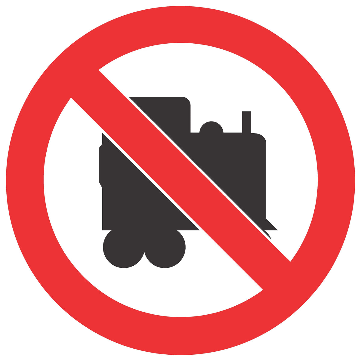 No Locomotives beyond This Point safety sign (PV17) | Safety Sign Online