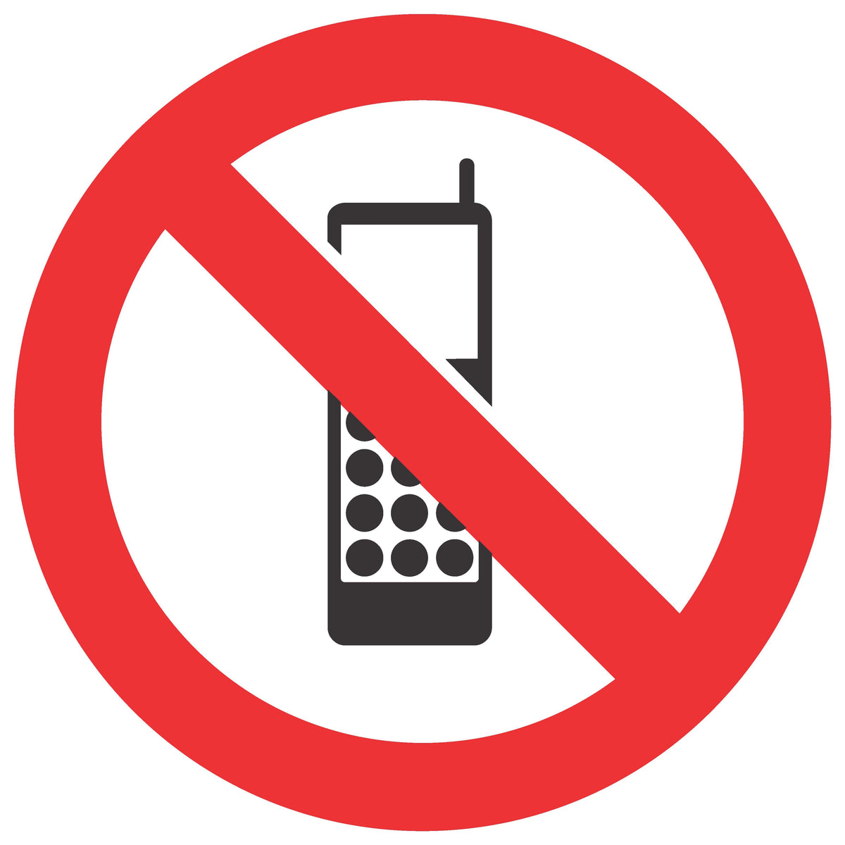 No Cellphone safety sign (PV27) | Safety Sign Online