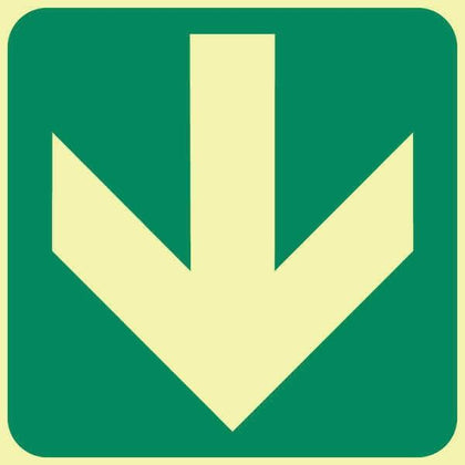 General Direction (below) (Gp 1) symbolic safety sign