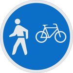Pedestrians and Cyclists Only road sign (R114)