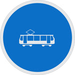 Buses, Trams and Minibuses Only road sign (R140)