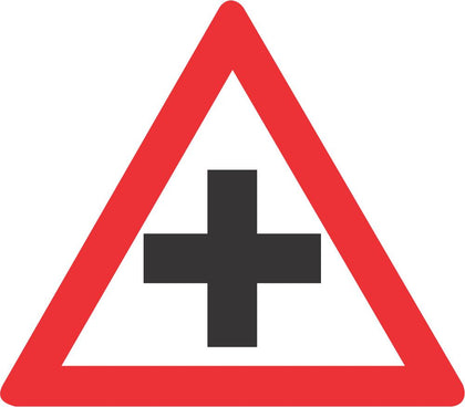 Crossroad road sign (W101)