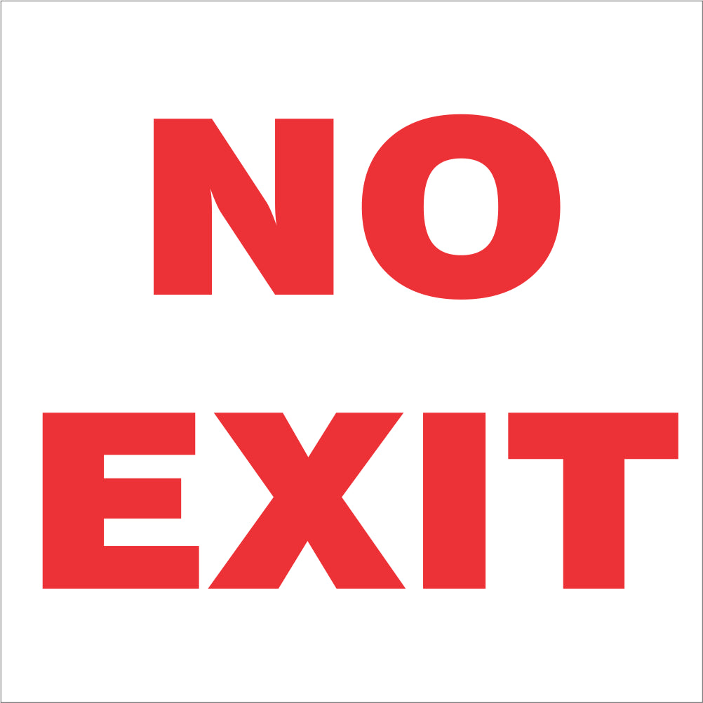 No Exit safety sign (M122) | Safety Sign Online