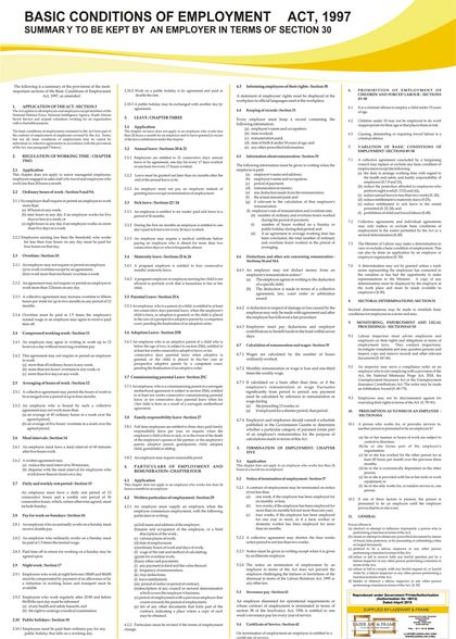 A1 - Basic Conditions of Employment Act, 2024