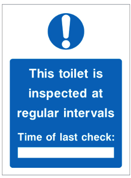 Toilet inspection safety sign (CAT52)