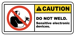 Caution : Do not weld safety sign (CAU048)