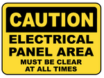 Caution : Electrical panel area safety sign (CAU050)