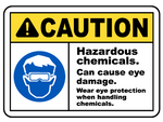 Caution : Hazardous chemicals safety sign (CAU05)