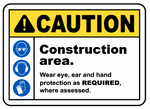 Caution : Construction area safety sign (CAU09)